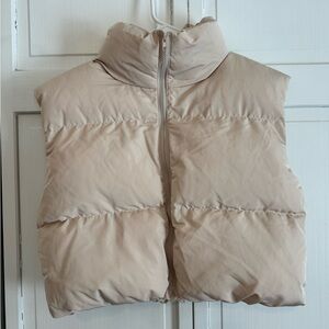 Beige Puffer Vest
